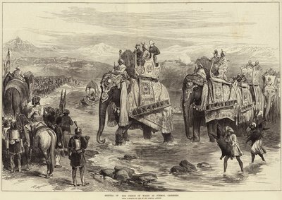 Ankunft des Prinzen von Wales in Jummoo, Kaschmir von Arthur Hopkins