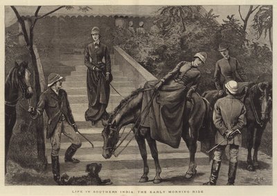 Leben in Südindien, der frühe Morgenausritt von Arthur Hopkins