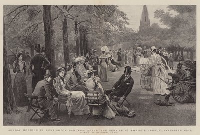 Sonntagmorgen in den Kensington Gardens, nach dem Gottesdienst in der Christuskirche, Lancaster Gate von Arthur Hopkins