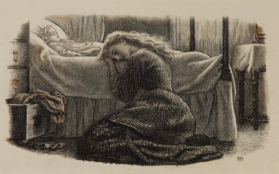 Der Tod des jüngsten Kindes, ca. 1865 von Arthur Hughes
