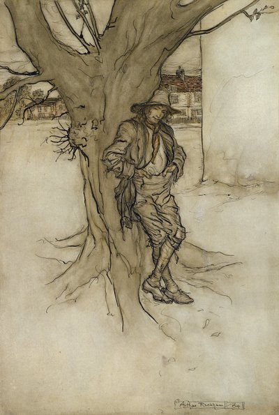 Rips Sohn, ein genaues Abbild von ihm selbst, als er den Berg hinaufging, 1904 von Arthur Rackham