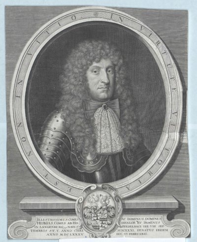Hezekiah Graf Hohenlohe-Waldenburg-Pfedelbach von Artist Unknown