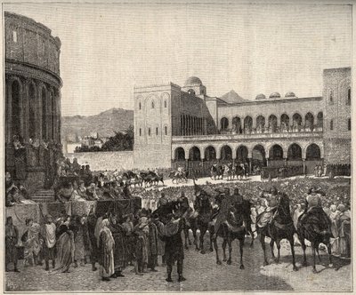 Geschichte Siziliens: Roger I. von Sizilien, genannt Roger Bosso und Der Große Graf, betritt Palermo im Jahr 1071 von Artist Unknown