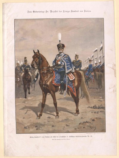 König von Italien Humbert I von Artist Unknown