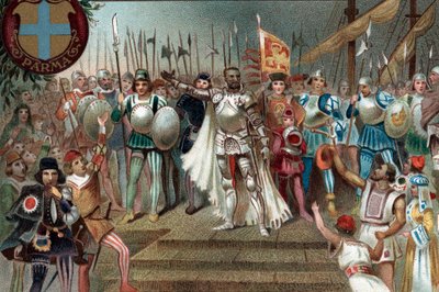 Othello kehrt siegreich nach Zypern zurück, Akt I Szene 1 aus der Oper Otello von Giuseppe Verdi von Artist Unknown