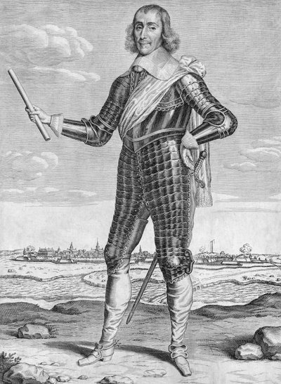 Porträt von Abraham von Fabert von Esternay, Marschall von Frankreich - Stich von Artist Unknown