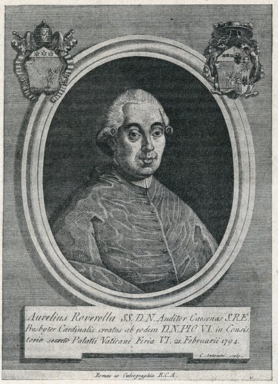 Porträt von Aurelio Roverella, italienischer Kardinal des 18. Jahrhunderts von Artist Unknown