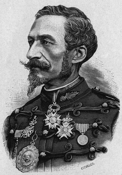 Porträt von Colonel de Bange oder Charles Ragon de Bange (1833-1914), ein französischer Offizier, Erfinder eines Artilleriesystems, das seinen Namen trägt. von Artist Unknown