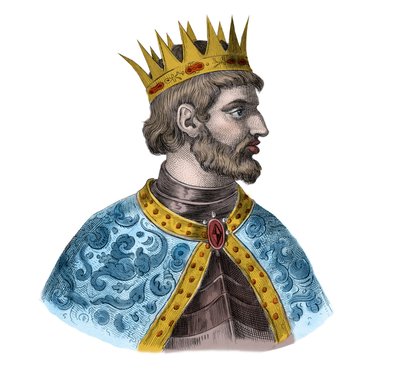 Porträt von Rudolf I. von Deutschland, König der Römer (Stich) von Artist Unknown