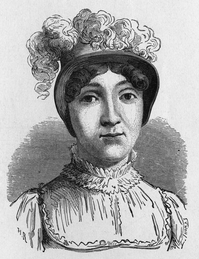 Porträt von Sophie Armand oder Madame Blanchard (1778-1819), Ehefrau von Jean Pierre Blanchard, französische Aeronautin. Sie starb bei einer Ballonexplosion. von Artist Unknown