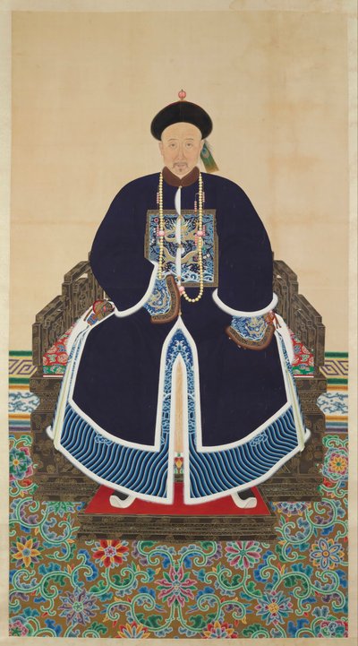 Porträt eines Qing-Höflings, möglicherweise Jing Shou (gest. 1889) von Artist Unknown