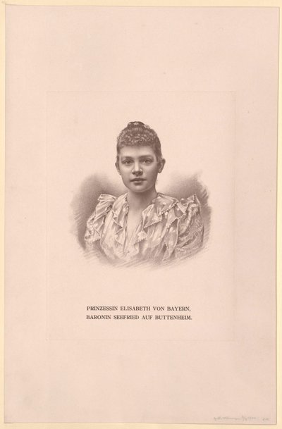Prinzessin von Bayern Elisabeth (Druck) von Artist Unknown
