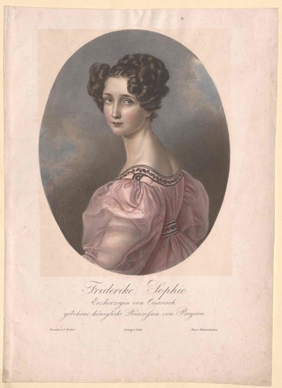 Prinzessin von Bayern-Zweyb.-Birkenfeld Sophie (Druck) von Artist Unknown