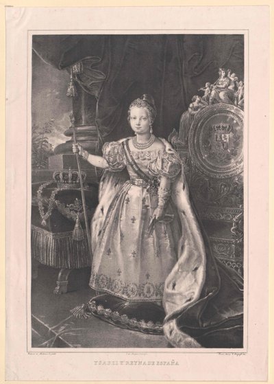 Königin von Spanien Isabella II von Artist Unknown