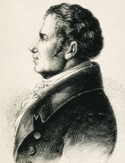 SCHLEGEL, August Wilhelm von (1767-1845). Deutscher Theoretiker der Romantik. Radierung von Artist Unknown