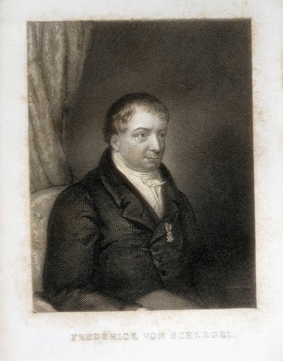 SCHLEGEL, Friedrich von (1772-1829). Deutscher Dichter, Kritiker und Gelehrter. Kritischer Führer der deutschen Romantik. Gravur. von Artist Unknown