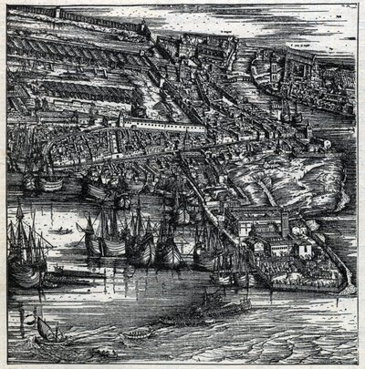 Der Hafen von Venedig im 16. Jahrhundert (Stich) von Artist Unknown
