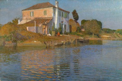 Insel vor Torcello (Öl auf Leinwand) von Arturo Noci