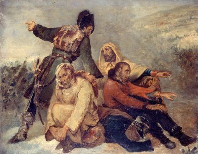 Vier Soldaten der Armee in Auflösung, ca. 1826 von Ary Scheffer