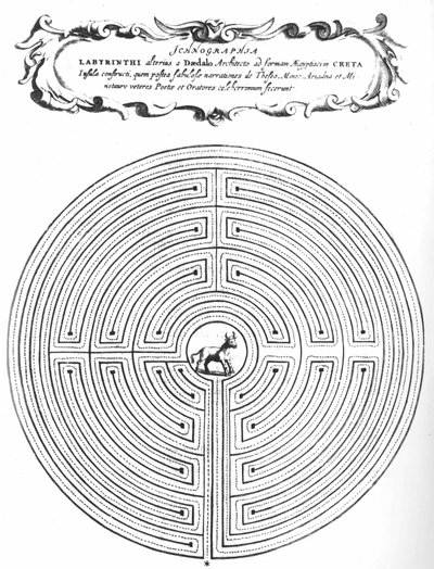 Labyrinth des Daedalus zur Einschließung des Minotaurus von Athanasius Kircher