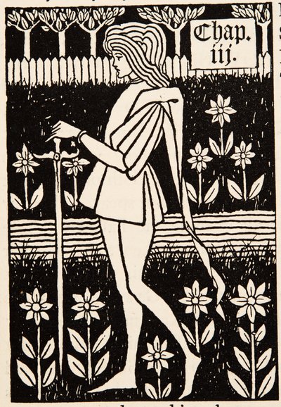 Eine Seite. Kapitelüberschrift von Aubrey Beardsley