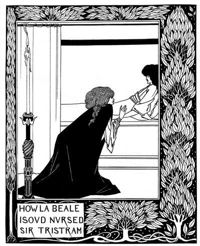 Wie La Beale Isoud Sir Tristram pflegte. Illustration zum Buch Le Morte d
