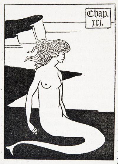 Meerjungfrau. Kapitelüberschrift von Aubrey Beardsley