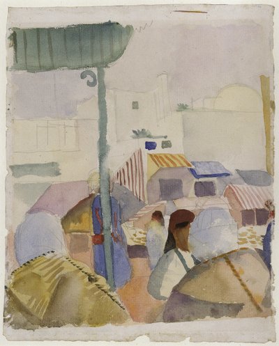 Markt in Tunis II von August Macke