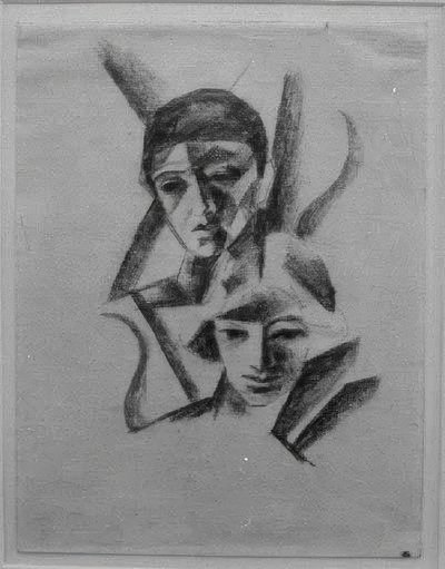 Zwei Köpfe von August Macke