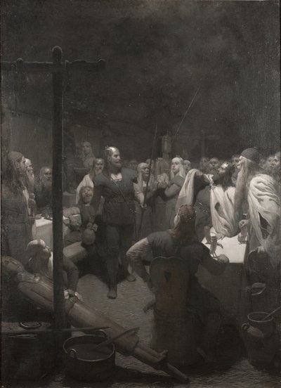 Balders Scheiterhaufen (aus Frithiofs Saga) von August Malmström