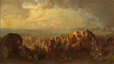 Die Schlacht von Bråvalla. Studie von August Malmström