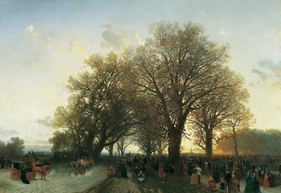 Auf dem Heimweg von der Weltausstellung im Wiener Prater 1873 von August Schaeffer von Wienwald