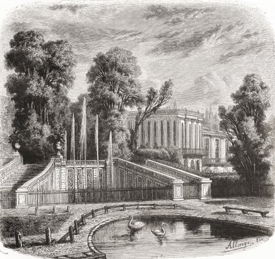 Le Petit Trianon in Versailles, Frankreich, 19. Jahrhundert von Auguste Allonge