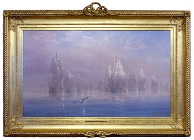 Die Schlacht von Trafalgar, 21. Oktober 1805, 6:50 Uhr. Die Schlachtlinie von Auguste Ballin