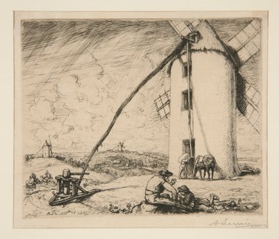Windmühle von Chapelles (Vendée) von Auguste Lepere