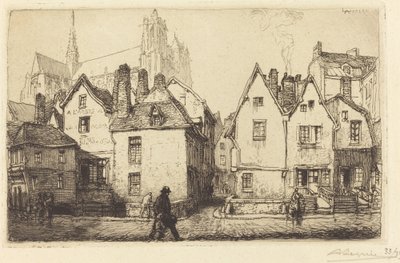 Alte Häuser in Amiens von Auguste Lepere