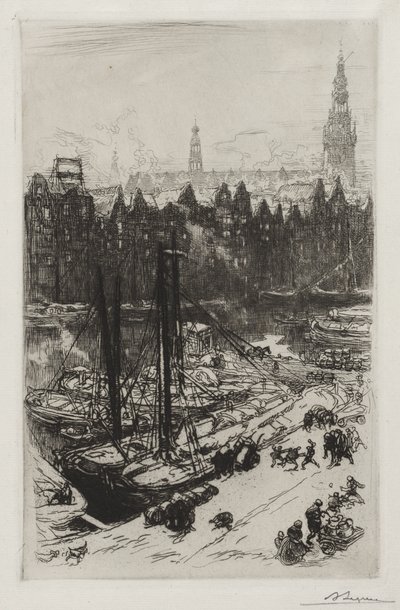 Amsterdam, Blick auf das Victoria Hotel von Auguste Louis Lepère