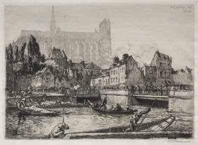 Ankunft des Gemüses - Amiens von Auguste Louis Lepère