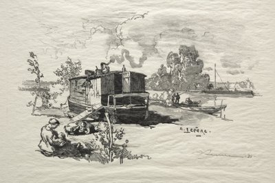 Hausboot von Auguste Louis Lepère