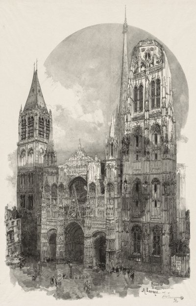 Rouen Illustré: Die Kathedrale von Rouen von Auguste Louis Lepère