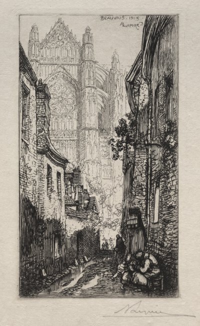 Schmale Straße, Beauvais von Auguste Louis Lepère