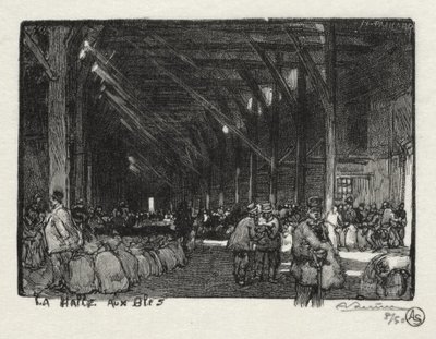 Rouen Illustré: Die Kornhalle von Auguste Louis Lepère