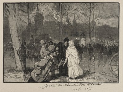 Sortie du Théâtre du Chatelet von Auguste Louis Lepère