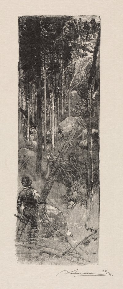 Abattage des Pins, 1887 von Auguste Louis Lepère