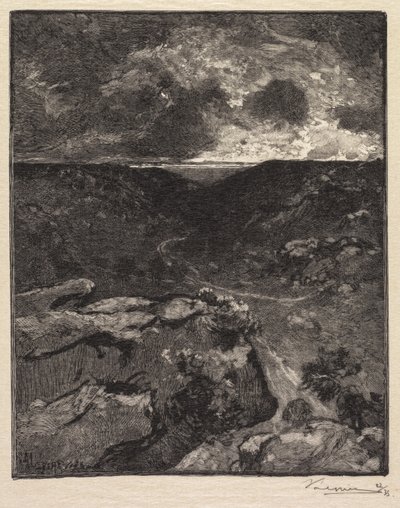 Wald von Fontainebleau: Tal von Franchard, 1890 von Auguste Louis Lepère