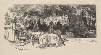 Fontainebleau-Wald: Kantine der Mutter Pichard von Auguste Louis Lepère
