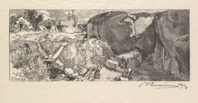 Fontainebleau-Wald: Sandsteinbruch von Auguste Louis Lepère
