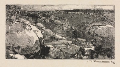 Wald von Fontainebleau: Der Zirkus von Long-Rocher von Auguste Louis Lepère