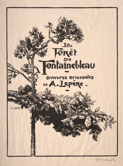 Fontainebleau: Frontispiz von Auguste Louis Lepère