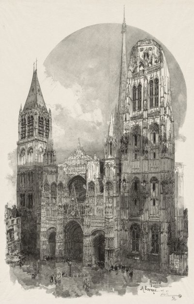 Rouen Illustré: Die Kathedrale von Rouen, 1888 von Auguste Louis Lepère